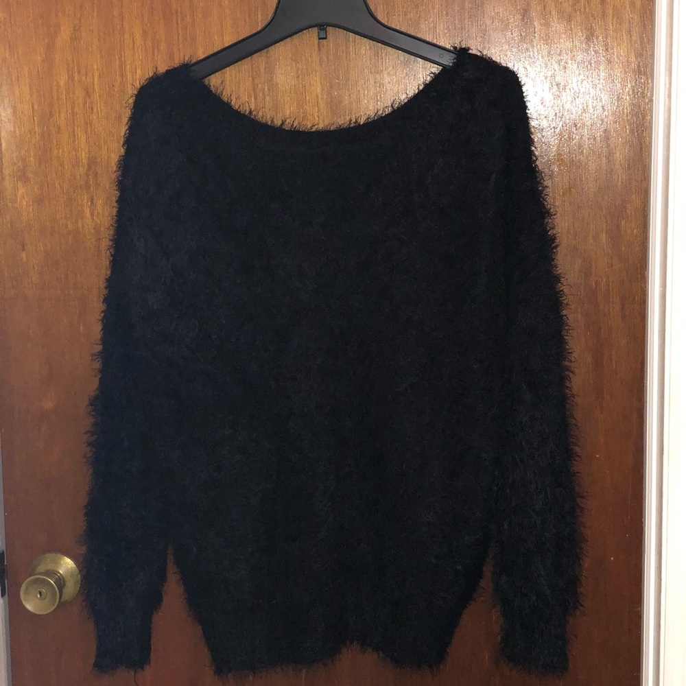Warm, furry, black sweater